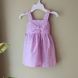 Bonnie Jean Pink and Purple Sundress Sleeveless Square Neck